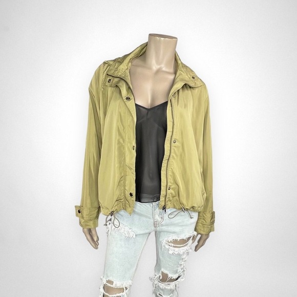 Love Tree Jackets & Blazers - LOVE TREE Olive Green Lightweight Jacket LARGE with Hoodie‎ Transitional Fall